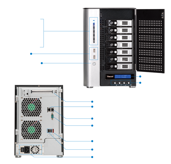 Thecus N7700PRO 大容量　7ベイ　NAS Thecus NAS: Empowering Professionals. Rackmount NAS, Tower